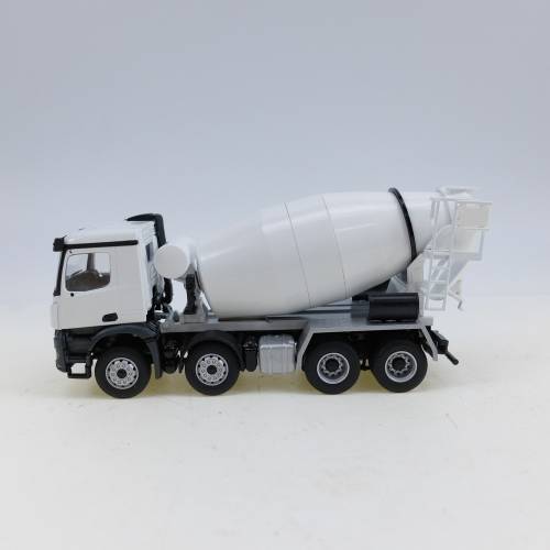 1/50 (Conrad) 1/50 MERCEDES AROCS 8X4 Beyaz Renk Logosuz Beton Mikseri